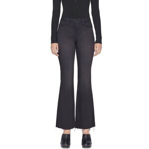 Frame Womens Le Easy Flare Raw Hem Jeans 33 Blackfinn - NWT $268